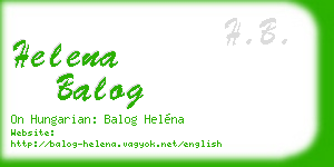 helena balog business card