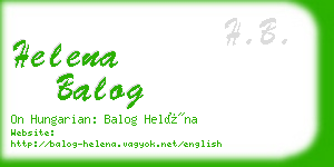 helena balog business card